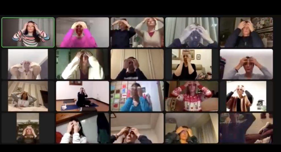 Load video: Online class video of face yoga