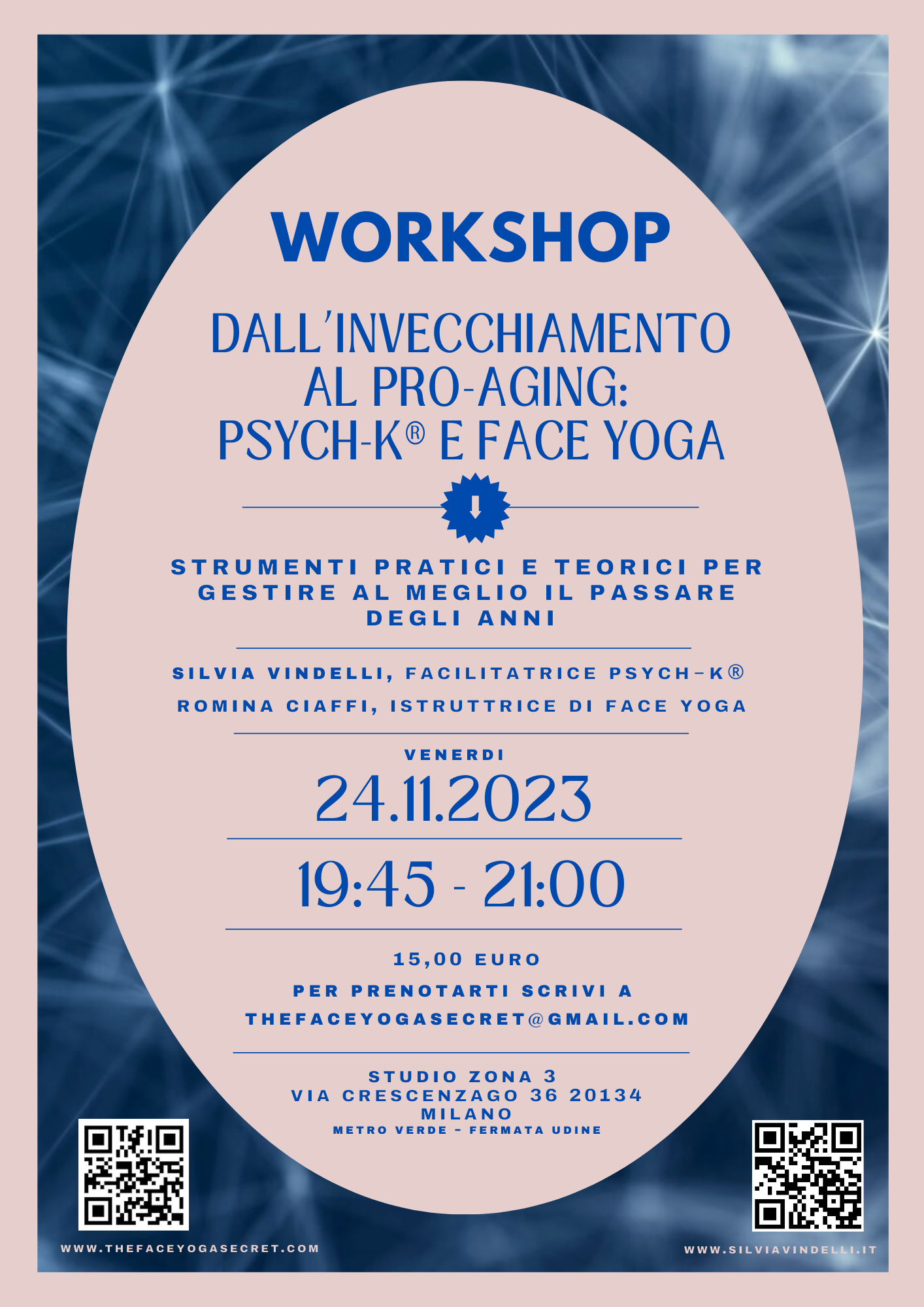 Workshop: dall'invecchiamento al Pro-aging: Psych-K® e Face Yoga